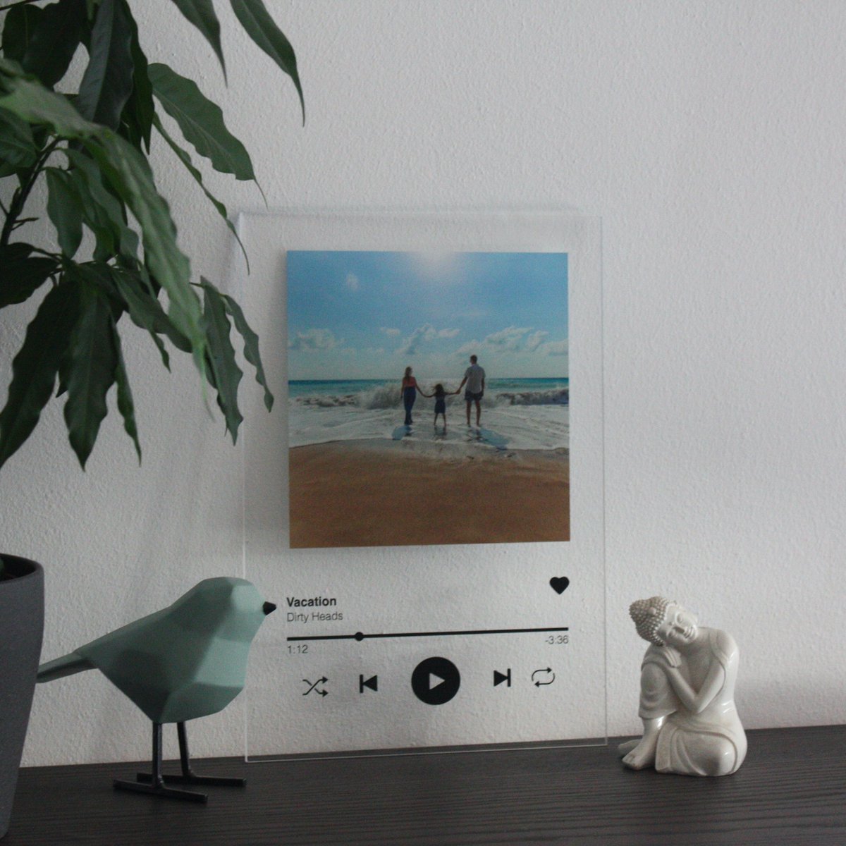 gepersonaliseerd glazen box met amberblokje - Liv la fleur