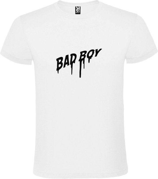 Wit T-Shirt met “ BadBoy “ afbeelding Zwart Size XXXXL