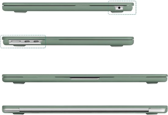 Coque Macbook Air 2022 - 13,6 pouces - Vert Foncé Mat - Coque MacBook Air  (Puce M2) 