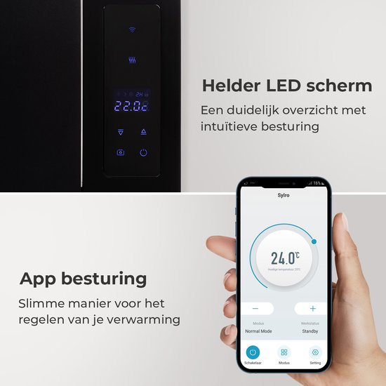SYLRO® -WIFI-DESIGN-RADIATEUR-2000W-BLANC