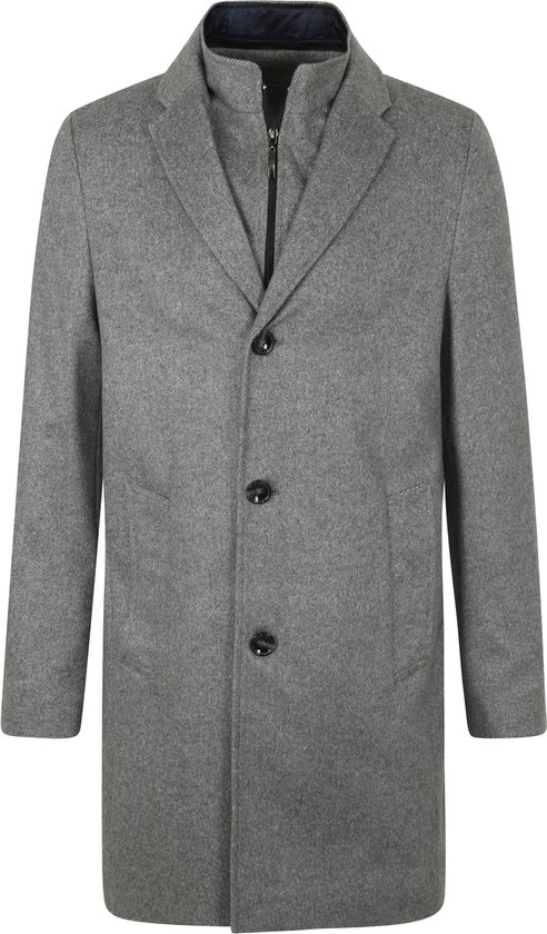 Suitable - K150 Coat Wolmix Grijs - Heren - Modern-fit