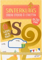 Cadeau Stickers & Etiketten Sinterklaas Cadeautjes 230 delig "Geel"