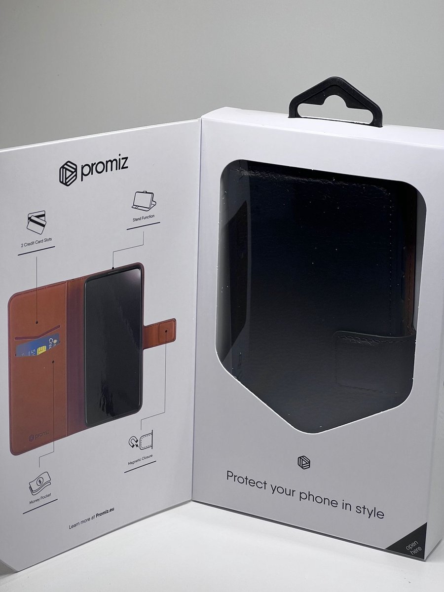 Promiz - Wallet Case - Black - for Samsung Galaxy A40