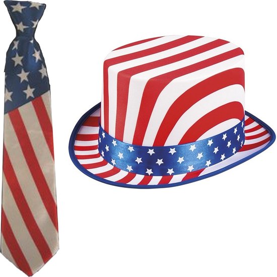 Boland USA/Amerika verkleed thema set - hoed en stropdas volwassenen