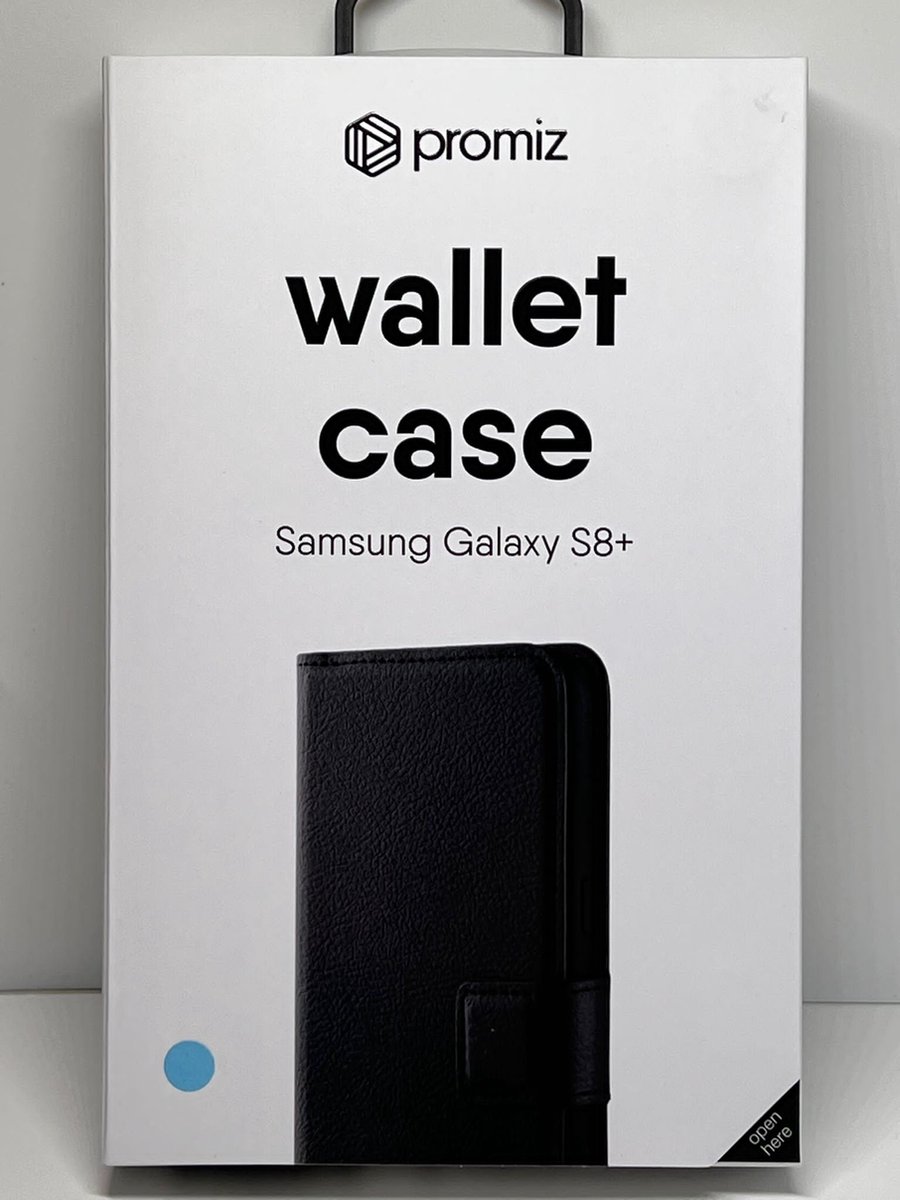 Promiz - Wallet Case - Black - for Samsung Galaxy S8 Plus +