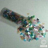 Gutermann Sequins 8mm Pearl Small Flower Shape in Mixed Colours. FANTASIE PAILLETTEN 5 KOKERS a4 GRAM 9903