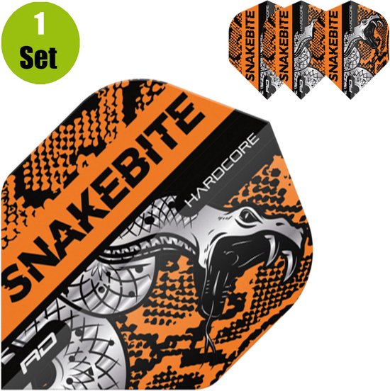 Reddragon Snakebite Hardcore Coiled Snake Dart Flights - Oranje van Reddragon — afbeelding 3
