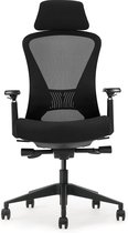Chaise de bureau ergonomique Schaffenburg NEN600. Testé et certifié selon la norme NEN-EN 1335-1:20. Couleur noire. 3 ans de garantie !!