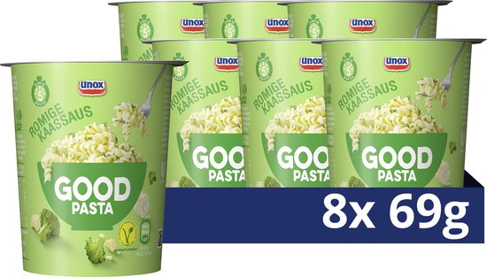 Unox Romige Kaassaus Good Pasta - 8 x 69 g - Voordeelverpakking