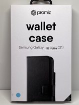 Promiz - Étui Portefeuille - Noir - Pour Samsung Galaxy S21 Ultra