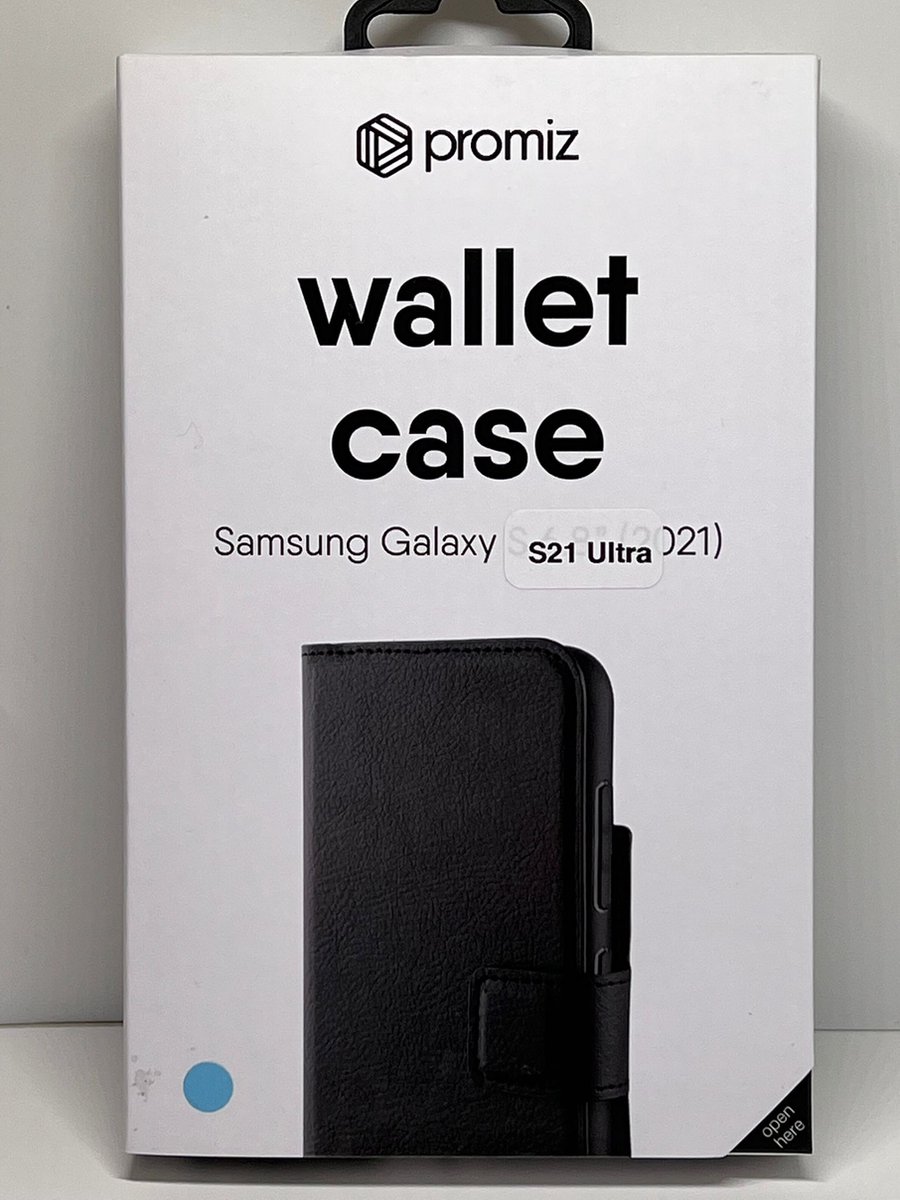 Promiz - Wallet Case - Black - For Samsung Galaxy S21 Ultra