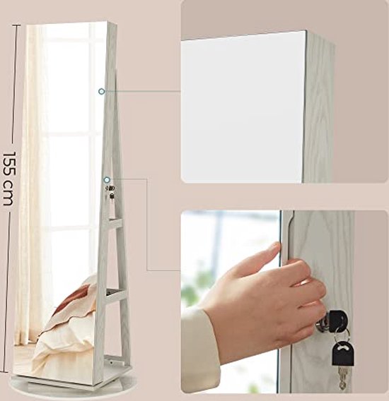 Armoire à miroir avec lumières - 120x37cm - Avec serrure - Armoire