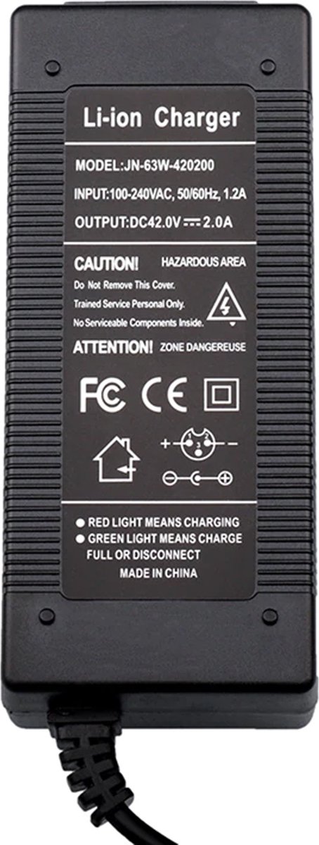 Chargeur 42V / 2A (connecteur GX12-3p 8mm) - Chargeurs électriques