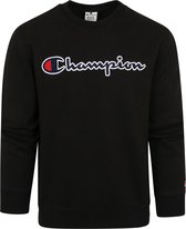 Champion - Sweater Script Logo Zwart - Heren - Maat L - Regular-fit