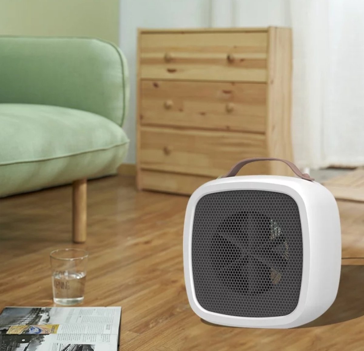 Cube Heater wit | Design Verwarming | Elektrische Kachel | 220V | Blower | Warme lucht blazer.