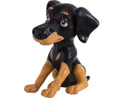MadDeco - ludiek beeldje dobermann pinscher pup - polystone - 12 cm hoog - onze kleine vriendjes