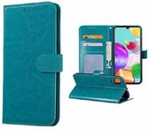 Samsung A41 Hoesje Met Pasjeshouder Bookcase Turquoise