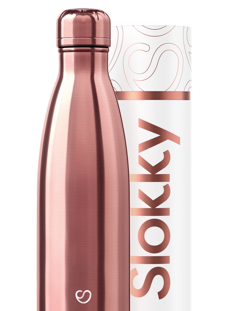 Slokky - Element Rose Gold Thermosfles & Drinkfles - 500ml