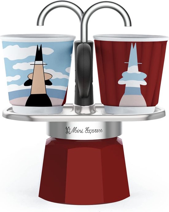 Bialetti Mini Express Magrite - Set met 2 kopjes