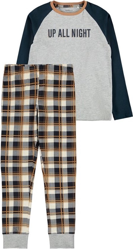 Name it jongens pyjama - Raglan mouw - Donkerblauw - Maat 116 - 116