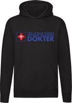 Slaap met een dokter Hoodie | ziek | arts | doctor | huisarts | veilig | slapen | bed | grappig | Unisex | Trui | Sweater | Capuchon | Zwart