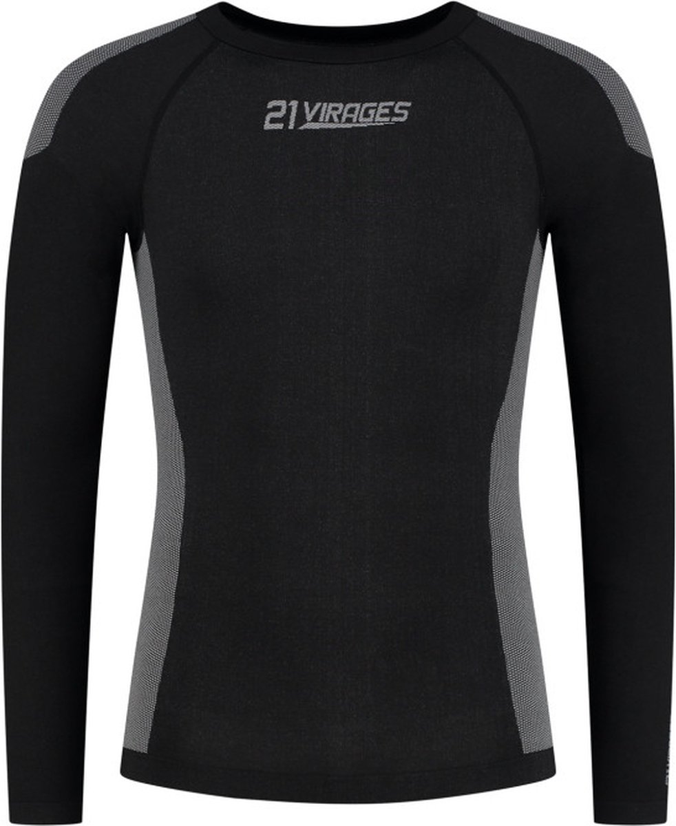 21Virages ondershirt lange mouwen demarrage unisex Zwart-2XL/3XL