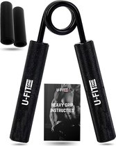 U Fit One Metal Handtrainer 45kg met 2 Soft Touch Sleeves - Handknijper- Grip trainer - Knijphalter - Armtrainer - Hand knijper - Handgripper - Heavy gripper - Onderarm - Buigveer