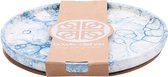 Bol.com Bowls and Dishes Espuma Aardewerk Bord | Eetbord | Dinerbord | Tapasbord | Servies 28 centimeter Ø - Midnight Blue - Sin... aanbieding
