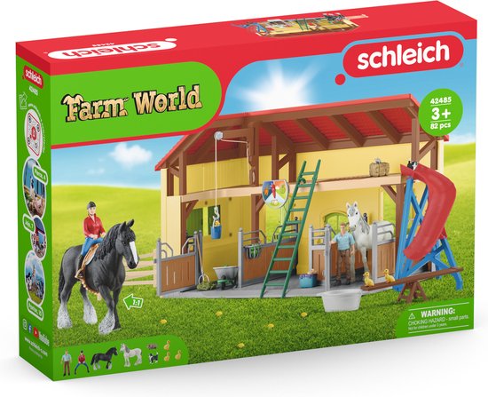 schleich FARM WORLD - Paardenstal - Paarden Speelgoed - 2 Paarden en  Boerderij... | bol.com