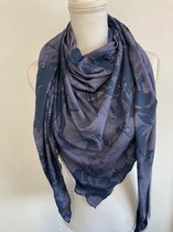 Driehoek sjaal Frensch Terry Blauw 190 cm x 92 cm