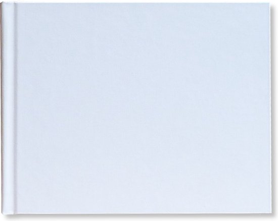 FotoHolland -Fotoalbum Buckram Classic wit 18x23 cm, witte passe-partouts, voor 8 foto's 13x18 (liggend) - FIC18238WT