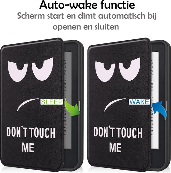 Hoesje Geschikt voor Kobo Clara 2E Hoes Bescherm Hoesje Case Sleep Cover - Hoes Geschikt voor Kobo Clara 2E Hoesje - Don't Touch Me van Hoesje  — afbeelding 5