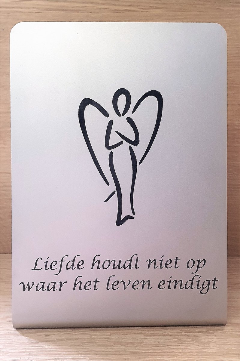 RVS “Engel” Rouwdecoratie, grafornament, grafdecoratie, aandenken