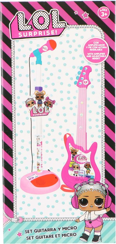 Guitare Pour Enfant Reig Microphone Rose