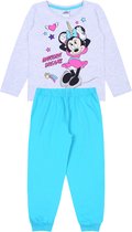 DISNEY Minnie Mouse - Grijs-Turquoisekleurige Pyjama voor Meisjes / 98