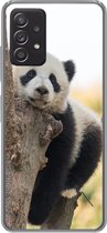 Geschikt voor Samsung Galaxy A53 5G hoesje - Panda - Boom - Licht - Siliconen Telefoonhoesje