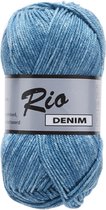 Lammy yarns jeans katoen garen - Rio denim turkoois (659) -1 bol van 50 gram - pendikte 3 - 3,5 mm.