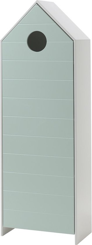 Vipack Bed Casami met 1-deurs kast - 70 x 140 cm - wit+mint