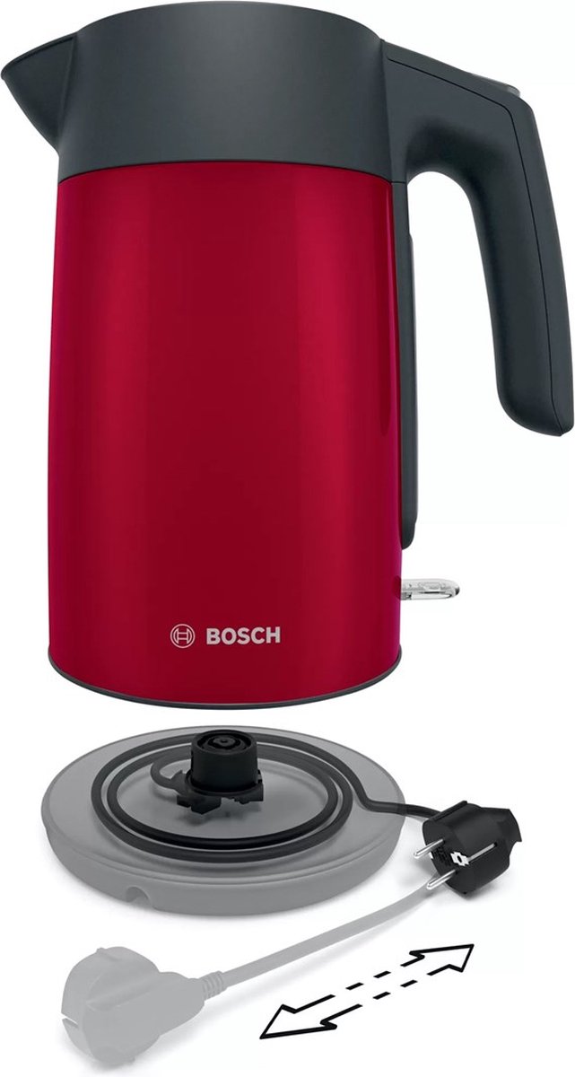 BOUILLOIRE SANS FIL BOSCH TWK3A014 - 1,7 LITRES -2400W - ROUGE 