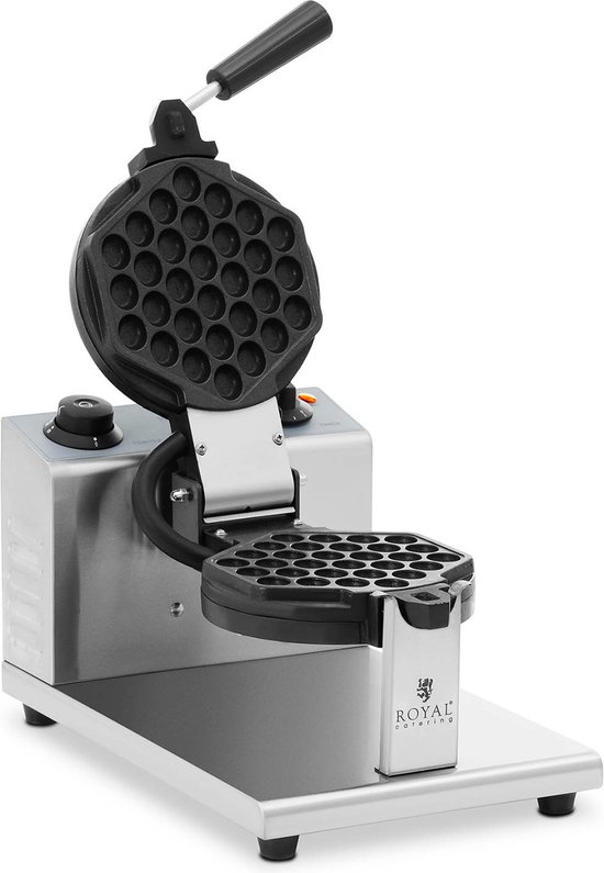 Royal Catering RCWM-4000-E Wafelijzer Rechthoekig Wafelmachine dubbel 2 x 2000 W 4 Belgische Wafels per Bakproces Professionele Wafelmaker voor in de Horeca