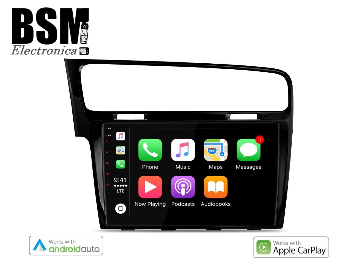 Golf 7 Autoradio Android 12 (Apple-Carplay/Android Auto) Bluetooth Navigatiesysteem Piano Black