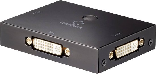 Commutateur DVI Renkforce 2 ports Renkforce bidirectionnelle 1920 x 1080 Pixel