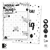 Verjaardag aftelposter | Hoera! Ik ben bijna jarig! | Suede design aftelkalender A4