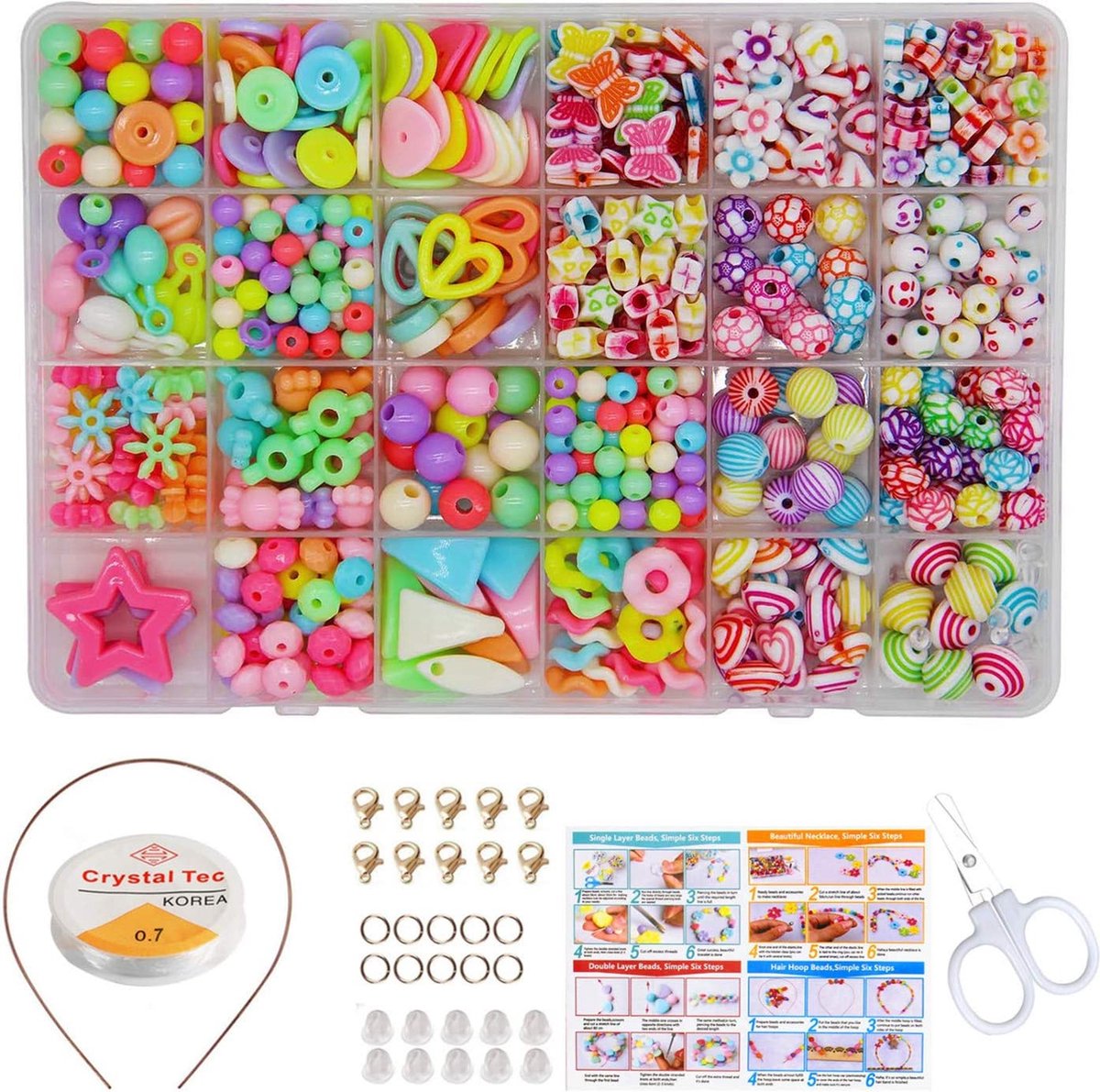 DIY kralen Cadeau set – Voor meisjes vrouwen – DIY - diy sieraden handgemaakte kleurrijke set - alles wat je nodig hebt accessoires set