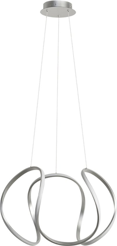 Highlight - Kyra XL - Hanglamp - LED - 70 x 70 x 180cm - Zilver | bol.com