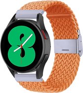 By Qubix Braided nylon bandje 20mm - Oranje - Geschikt voor Samsung Galaxy Watch 6 - Galaxy Watch 6 Pro - Galaxy Watch 5 - Galaxy Watch 5 Pro - Galaxy Watch 4 - Galaxy Watch 4 Classic - Active 2 - Watch 3 (41mm)