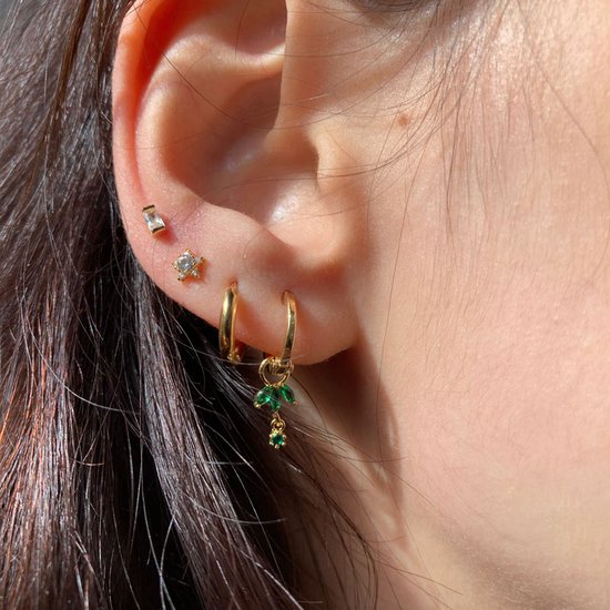 Dottilove Boucles d'oreilles pendantes d'oreilles fleur Vert 121878.5 |  bol.com