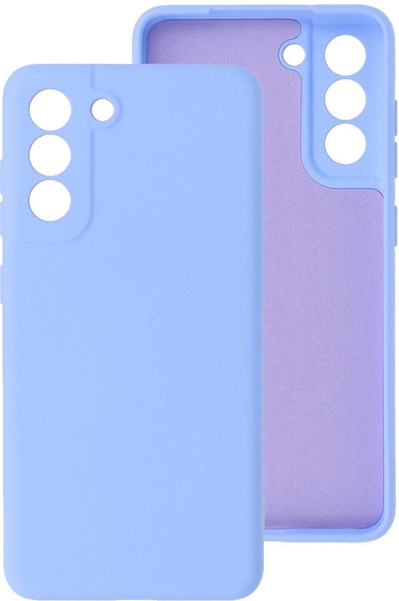 Hoesje 2.0mm Dikke Siliconen Back Cover Kleur Paars geschikt voor Samsung Galaxy S21