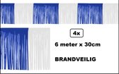 4x FIRE SAFE PVC cordes feuille guirlande bleu/blanc 6 mètres x 30 cm - Fête à thème Oktoberfest party festival