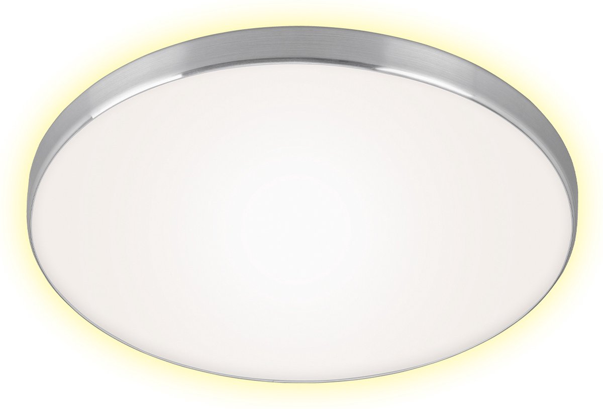 Briloner Leuchten Plafondlamp Backlighteffekt 18W LED plastic wit-alu